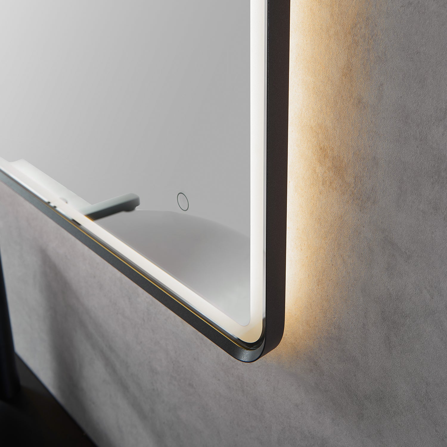 Viaggi Rectangle 48" Framed Modern Bathroom Vanity LED Lighted Wall Mirror