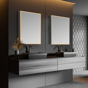 Carsoli Rectangle Frameless Surface-Mount/Recessed LED Lighted Bathroom Medicine Cabinet