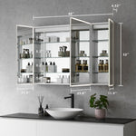 Load image into Gallery viewer, Carsoli Rectangle Frameless Surface-Mount/Recessed LED Lighted Bathroom Medicine Cabinet

