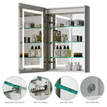 Load image into Gallery viewer, Bojano Rectangle Frameless Surface-Mount/Recessed LED Lighted Bathroom Medicine Cabinet

