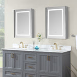 Load image into Gallery viewer, Bojano Rectangle Frameless Surface-Mount/Recessed LED Lighted Bathroom Medicine Cabinet

