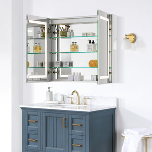 Bojano Rectangle Frameless Surface-Mount/Recessed LED Lighted Bathroom Medicine Cabinet