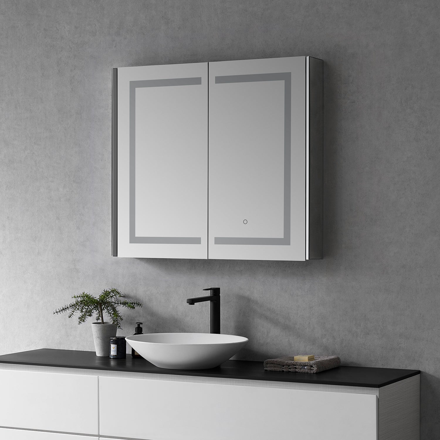 Cassano Rectangle Frameless Modern Bathroom Vanity LED Lighted Wall Mi –  Altair Design USA