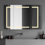 Load image into Gallery viewer, Bojano Rectangle Frameless Surface-Mount/Recessed LED Lighted Bathroom Medicine Cabinet
