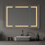Load image into Gallery viewer, Bojano Rectangle Frameless Surface-Mount/Recessed LED Lighted Bathroom Medicine Cabinet
