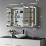Load image into Gallery viewer, Bojano Rectangle Frameless Surface-Mount/Recessed LED Lighted Bathroom Medicine Cabinet

