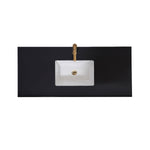 Load image into Gallery viewer, Nauders Stone effects Single Sink Vanity Top in Imperial Black Apron with White Sink
