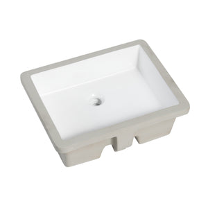 Dixie 20 in. Rectangular White Finish Ceramic Undermount Vanity Sink