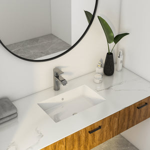 Dixie 20 in. Rectangular White Finish Ceramic Undermount Vanity Sink