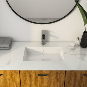 Dixie 20 in. Rectangular White Finish Ceramic Undermount Vanity Sink