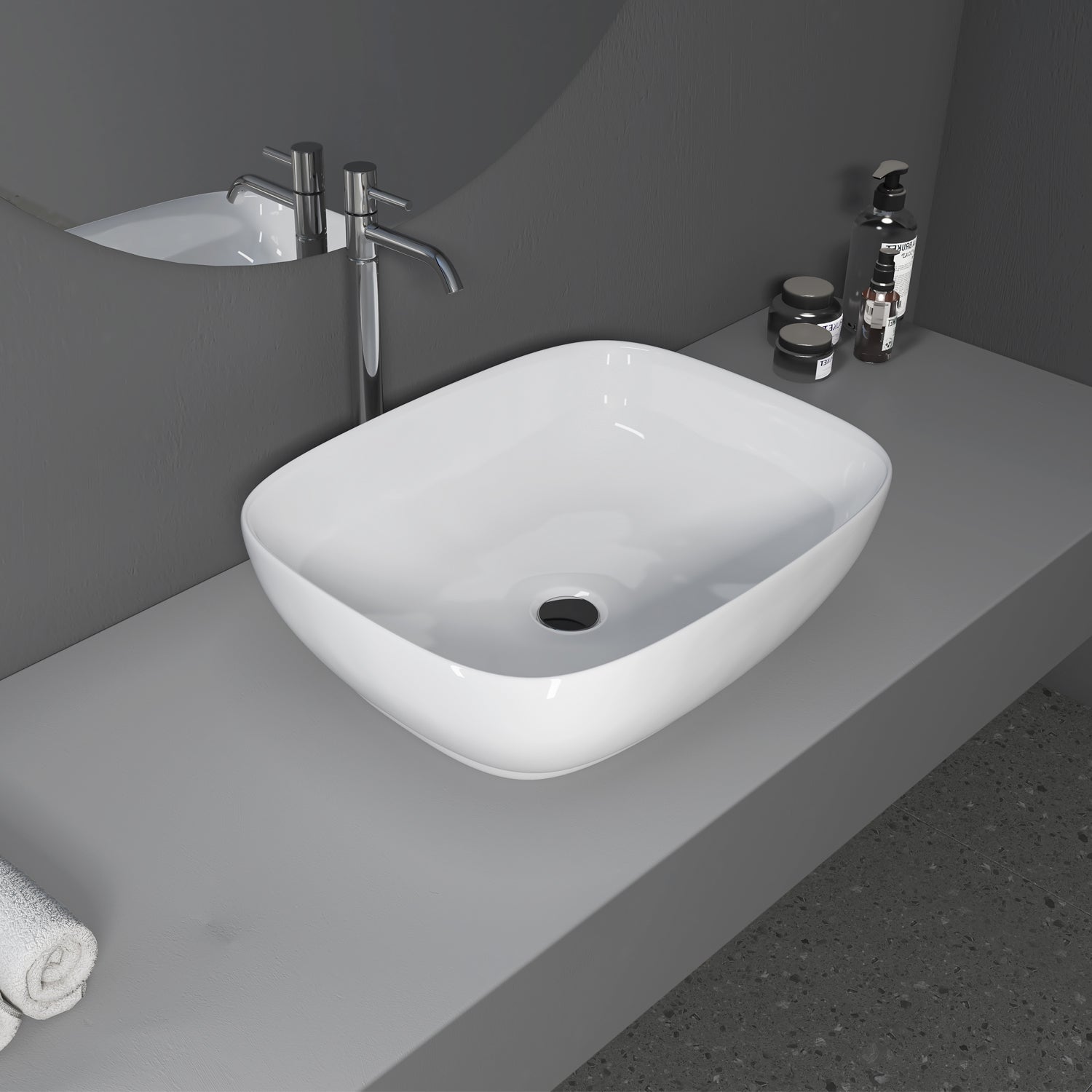 Tahoe 20" Oval Ceramic Vessel Bathroom Vanity Sink