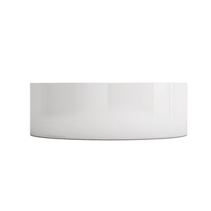 Timitra 18 in. Round White  Finish Ceramic Vessel Bathroom Vanity Sink