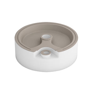 Timitra 18 in. Round White  Finish Ceramic Vessel Bathroom Vanity Sink
