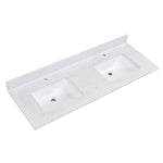 Load image into Gallery viewer, Salerno Double Sink Bathroom Vanity Countertop in Aosta White

