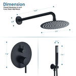 Load image into Gallery viewer, Herne Complete Shower System with Rough-In Valve with 8 In. Round Rain Shower Head

