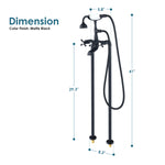 Load image into Gallery viewer, Forc? Vintage Style Cross Handle Claw Foot Floor Mounted Tub Filer with Handshower
