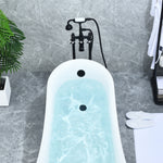 Load image into Gallery viewer, Forc? Vintage Style Cross Handle Claw Foot Floor Mounted Tub Filer with Handshower

