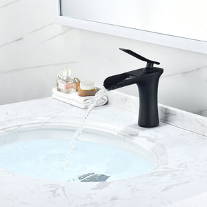 Mayen Single Hole Single-Handle Waterfall Bathroom Faucet