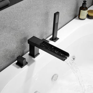 Nairn Deck-Mount Roman Waterfall Tub Filler with Handshower