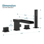 Load image into Gallery viewer, Nairn Deck-Mount Roman Waterfall Tub Filler with Handshower
