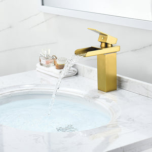 Sassor Single Hole Single-Handle Waterfall Bathroom Faucet