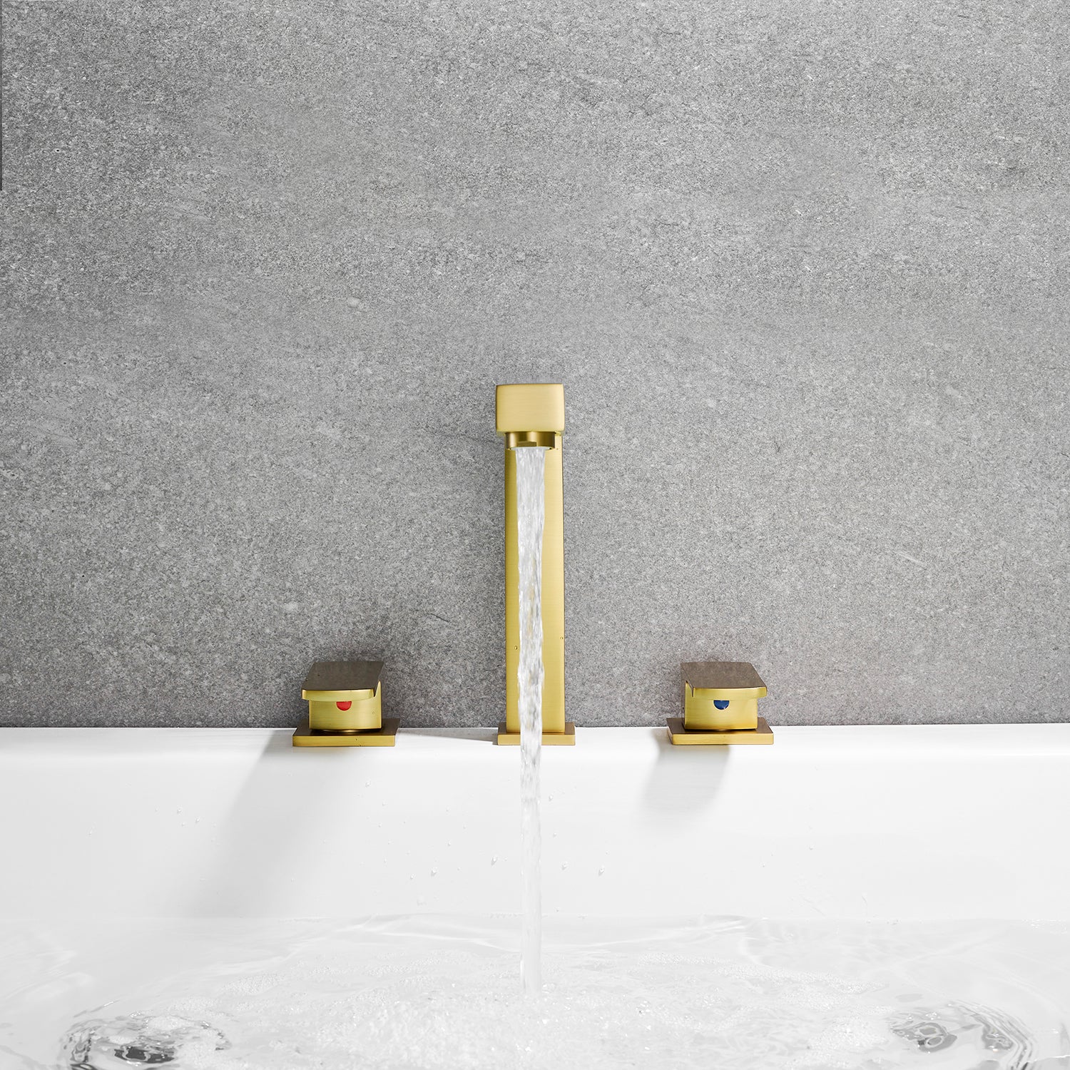 Calden Double Handle Deck-Mount 8 in. Widespread Roman Tub Faucet
