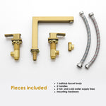 Load image into Gallery viewer, Calden Double Handle Deck-Mount 8 in. Widespread Roman Tub Faucet
