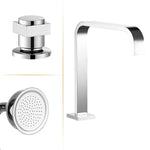Load image into Gallery viewer, Vikran Triple Handle Deck-Mount Roman Tub Faucet Trim with Handshower
