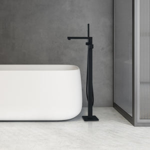 Campia Single Lever Handle Freestanding Floor Mounted Tub Filler with Handshower
