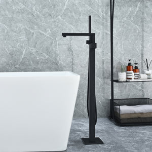 Campia Single Lever Handle Freestanding Floor Mounted Tub Filler with Handshower