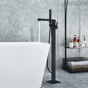 Campia Single Lever Handle Freestanding Floor Mounted Tub Filler with Handshower