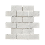 Load image into Gallery viewer, Burgos Carrara White Marble Rectangle Mosaic Floor and Wall Tile
