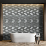 Load image into Gallery viewer, Ardcarn 11.8&quot; x 10.9&quot; Rectangular Laminated Glass Mosaic Mix Aluminum Wall Tile
