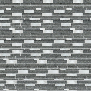 Glena 11.8" x 11.8" Rectangular Laminated Glass Mosaic Mix Aluminum Wall Tile
