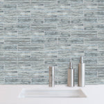 Load image into Gallery viewer, Sonnagh 3&quot; x 12&quot; Rectangular Laminated Glass Mosaic Wall Tile
