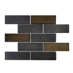 Load image into Gallery viewer, Lorca Subway Lava Stone Mosaic Floor and Wall Tile in Dark Grey

