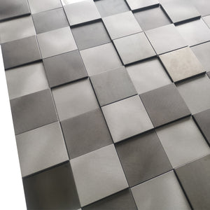 Mijas Peel-and-Stick Mosaic Tile in Steel Grey