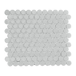 Load image into Gallery viewer, Huelva Glass Penny Mosaic Floor and Wall Tile in Light Gray
