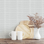 Load image into Gallery viewer, Huelva Glass Penny Mosaic Floor and Wall Tile in Light Gray
