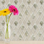 Load image into Gallery viewer, Ballagh 9.9&quot; x 12&quot; Diamond Laminated Glass Mosaic Mix Aluminum Wall Tile
