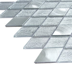Load image into Gallery viewer, Ballagh 9.9&quot; x 12&quot; Diamond Laminated Glass Mosaic Mix Aluminum Wall Tile
