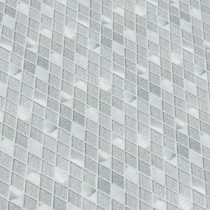 Ballagh 9.9" x 12" Diamond Laminated Glass Mosaic Mix Aluminum Wall Tile