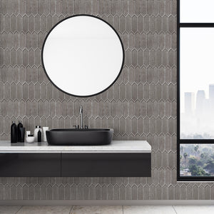 Windey 10.9" x 11.3" Hexagon Laminated Glass Mosaic Wall Tile