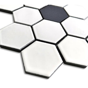 Lugo Lava Stone Mosaic Floor and Wall Tile in White