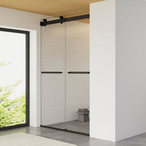 Marcelo 48" W x 76" H By Pass Frameless Shower Door with Clear Glass