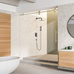 Load image into Gallery viewer, Lazaro 60&quot; W x 78&quot; H Single Sliding Frameless Shower Door with Clear Glass
