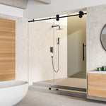 Load image into Gallery viewer, Lazaro 60&quot; W x 78&quot; H Single Sliding Frameless Shower Door with Clear Glass

